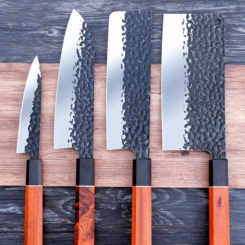 Hammer Forged Chef Knives Set Japanese Knives