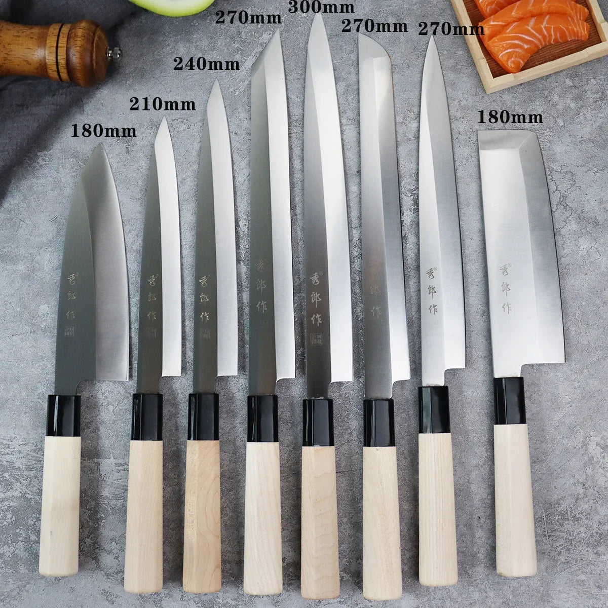 Japanese Yanagiba Sashimi Knife Set