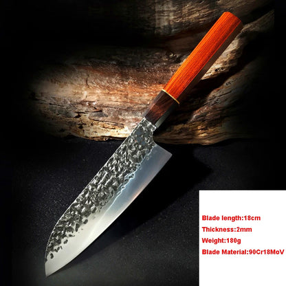 Hammer Forged Chef Knives Set Japanese Knives