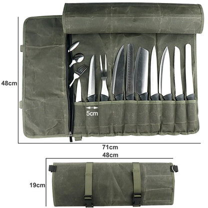 Canvas Chef Knife Roll Bag