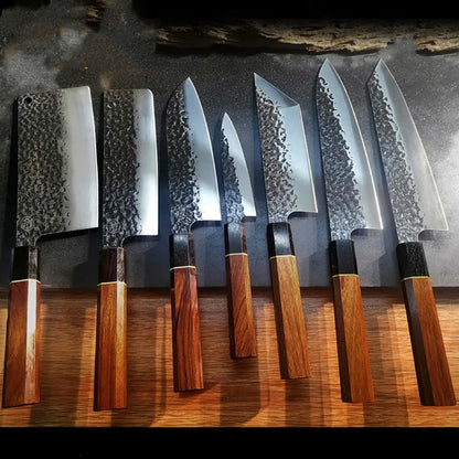 Hammer Forged Chef Knives Set Japanese Knives