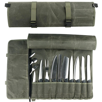 Canvas Chef Knife Roll Bag